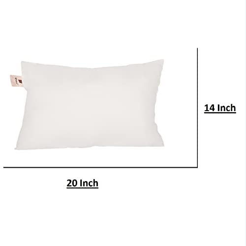 Home-The Best is for You Micro Fiber Cushion Insert Extra Soft, White (Pack of 2, 14x20 Inch) - Image 2