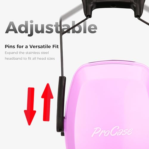 ProCase Noise Cancelling Ear Muffs SNR 33dB, Ear Hearing Protection Headphones for Adults, Sound Proof Ear Defenders for Work, Mowing, Shooters Shooting Gun Range, Construction -Purple - Image 2