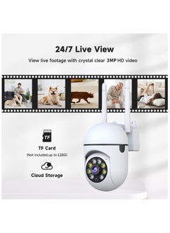 VIVP 3MP Indoor Camera, Baby/Pet Camera with Phone APP, Includes 64GB SD Card, Cameras for Home Security with 360° Pan and Tilt, Night Vision, Motion Detection, 2-Way Audio, SD/Cloud Storage, Work with Al Smart Algorithms  - Image 2