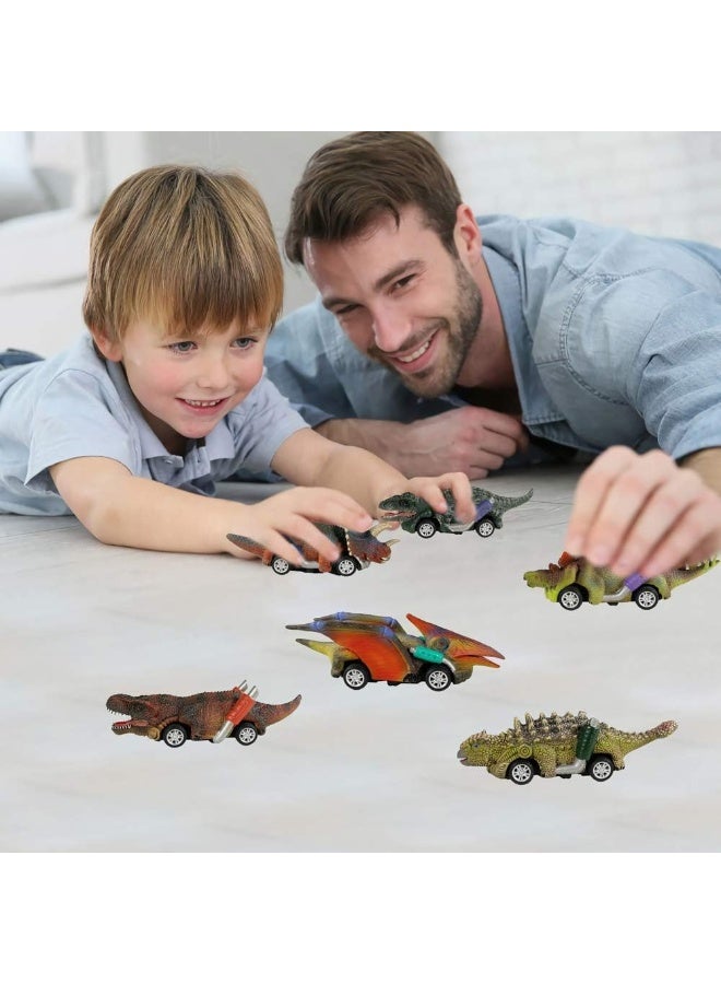 Dinosaur Toy Pull Back Cars,7 Pack Dino Toys for 3 Year Old Boys Girls and Toddlers,Boy Toys Age 3,4,5 and Up,Pull Back Toy Cars,Dinosaur Games with T-Rex - Image 5