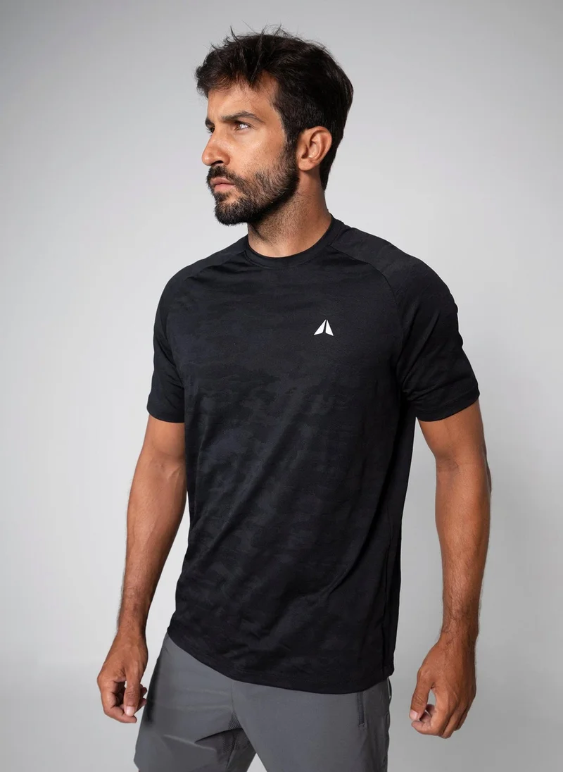 Aora Men’s Performance T-Shirt – Moisture-Wicking Athletic Fit for Training, Running & Everyday Comfort (Black)