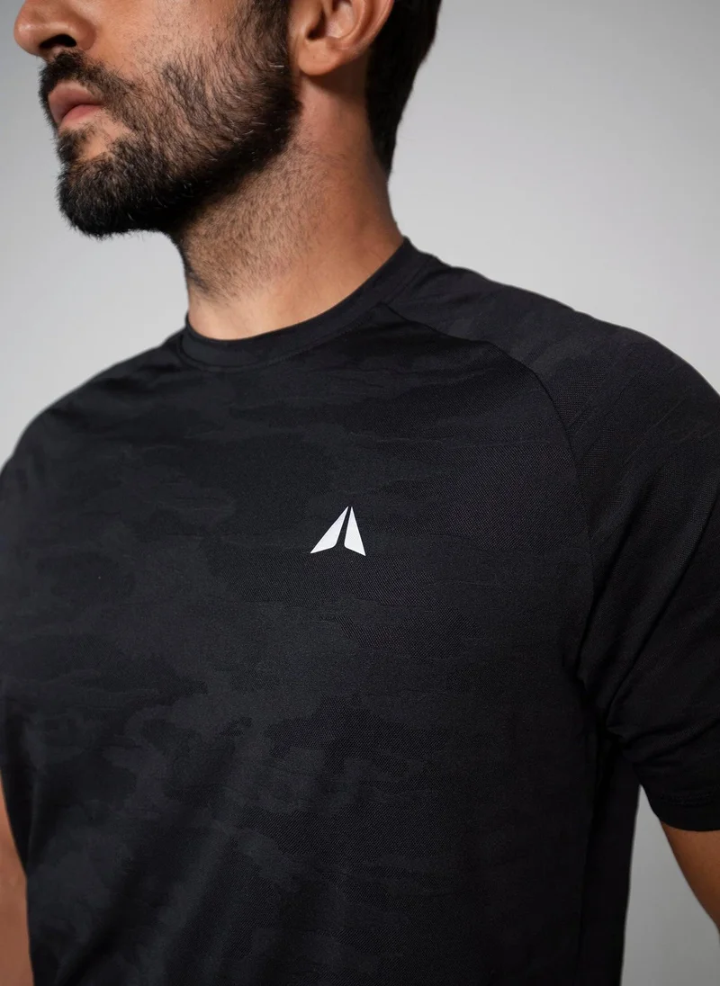 Aora  Men’s Performance T-Shirt – Moisture-Wicking Athletic Fit for Training, Running & Everyday Comfort (Black) for Men | Best Price UAE
