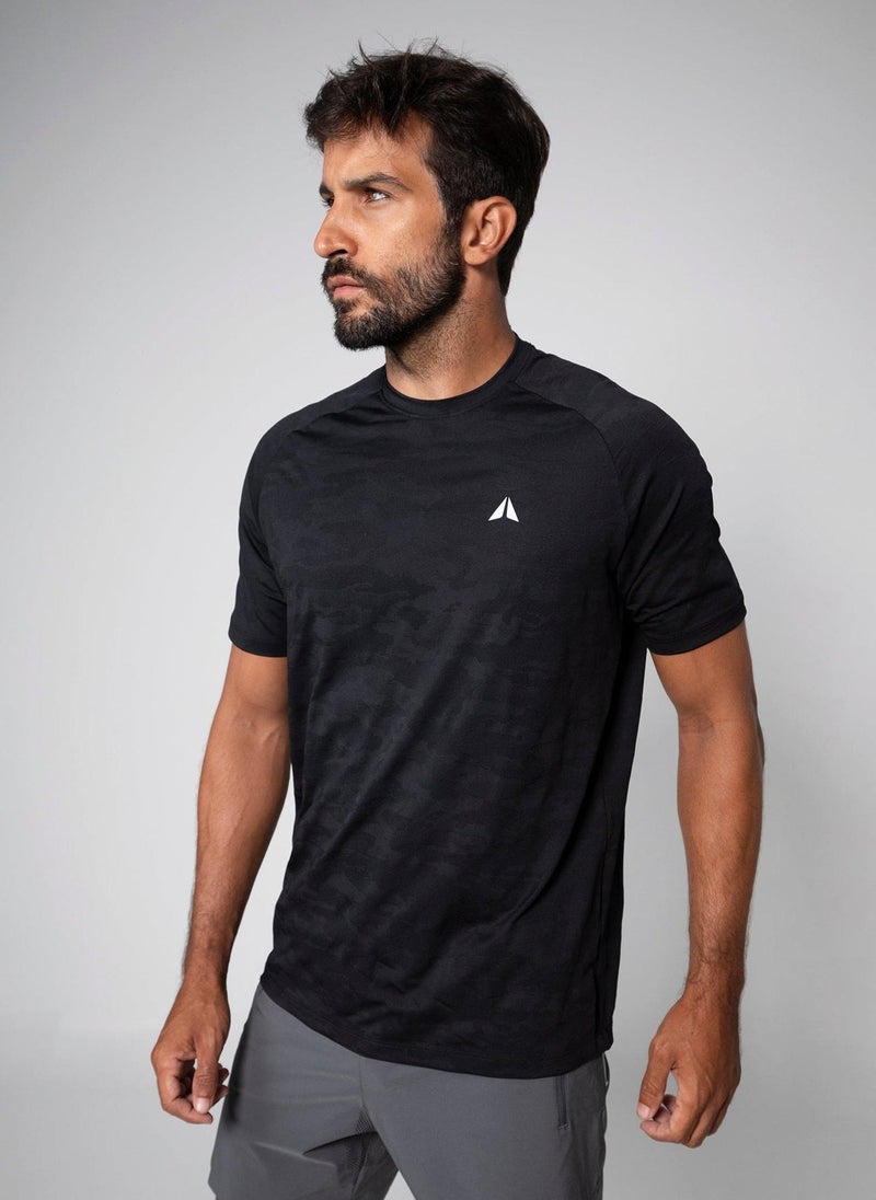 Aora Men’s Performance T-Shirt – Moisture-Wicking Athletic Fit for Training, Running & Everyday Comfort (Black) - Image 5