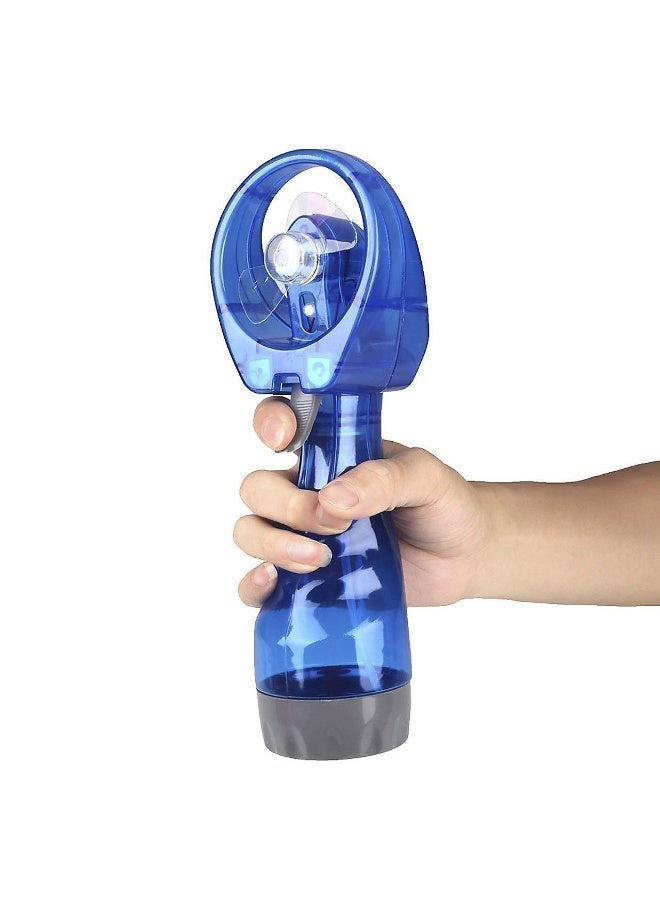 trendivaPortable Handheld Water Misting Fan – Battery Operated Personal Cooling Fan with Spray Bottle for Home, Office, and Outdoor Travel – Blue - Image 1