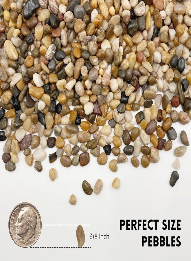 RITOLLO 6 lb Aquarium Gravel, 3/8 in Polished Fish Tank Rocks for Aquarium Decor, River Rocks for Indoor Plants Succulents, Decorative Stones for Outdoor Garden Decor (Mixed Color) - Image 3