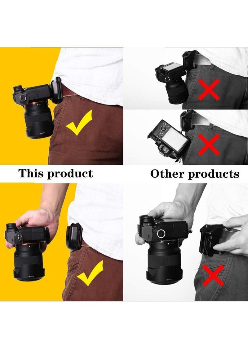 Captaintech Camera Holste, Camera Belt Mount, Hanger Sling Clip Holster for SLR DSL Camera - Image 3
