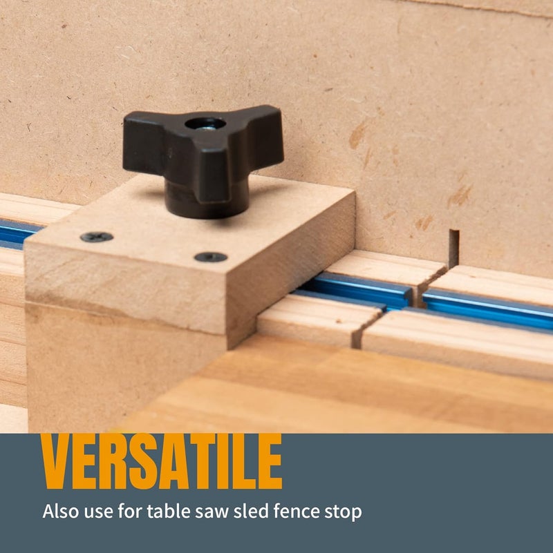 POWERTEC طقم مقبض T-Track 71130 مع براغي سداسية 1/4-20 بطول 1-1/2" وغسالات، مجموعة من 36، براغي T Track، ملحقات T Track لأدوات النجارة - Image 5