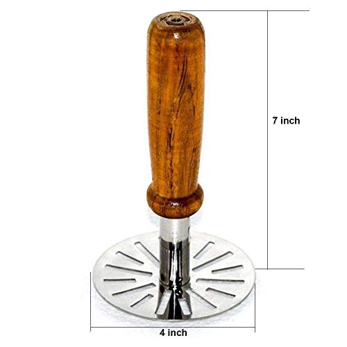Vipron Stainless Steel Potato & Vegetable Masher for Pav Bhaji | Heavy Duty Kitchen Hand Masher with Ergonomic Handle | Rust Resistant, Durable Manual Food Masher Tool for Home & Professional Use - Image 2