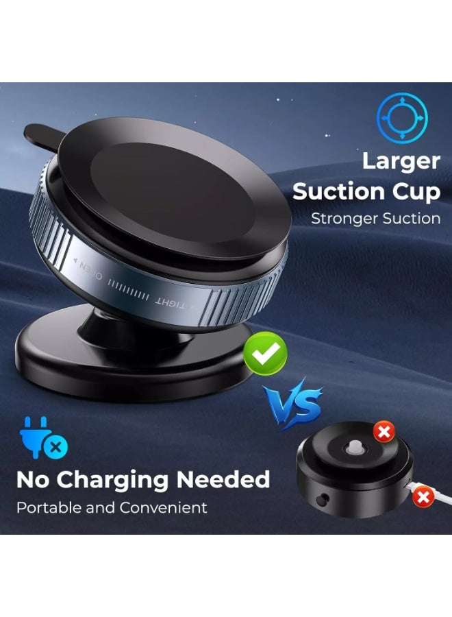 حامل هاتف مغناطيسي يعمل بالشفط، حامل هاتف مغناطيسي مزود بكوب شفط، حامل هاتف للسيارة قابل للدوران 360 درجة للسيارة/النادي الرياضي/المطبخ/المرآة/الأسطح الملساء، متوافق مع Magsafe لأجهزة iPhone وجميع الهواتف الذكية - Image 3