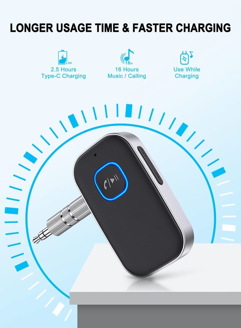 KASTWAVE Bluetooth Aux Adapter, Car Bluetooth Receiver, Bluetooth 5.0 Noise Cancelling Bluetooth Car Adapter - Image 4