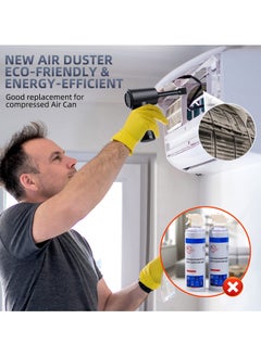 Milatech Compressed air Duster - Keyboard Cleaner for Office - Reusable -Electric air Duster 51000 RPM - Cordless Air Duster 6000 mAh  - Image 2