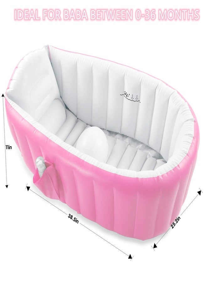 BROGBUS Inflatable Baby Bath Tub with Air Pump for 6 to 36 Months Portable Air-Filled Bathtub Mini Swimming Pool for Kids Foldable Swimming Tub for Indoor & Outdoor Uses - Image 3