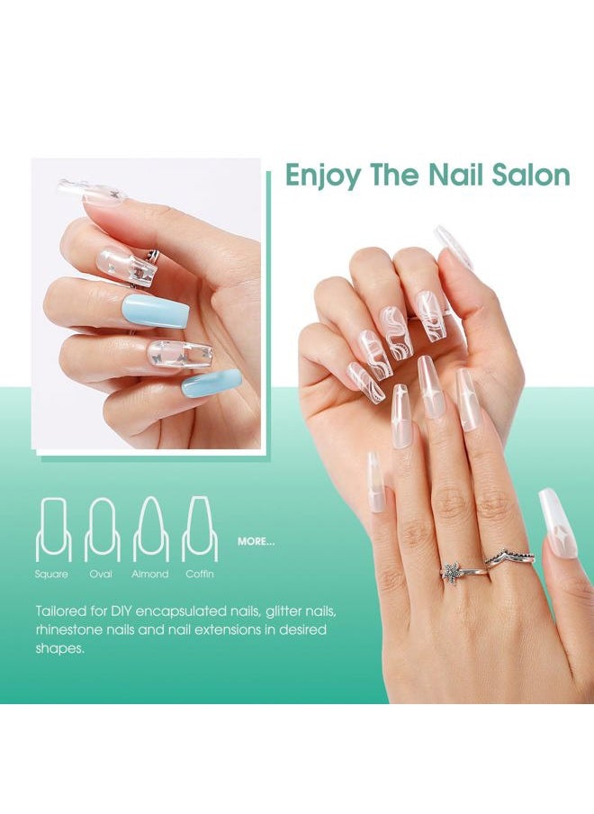 Rosalind 2 oz Clear Poly Nail Gel - Professional Nail Extension Gel for Long Lasting DIY & Salon Nails, Quick Dry UV/LED Light Cured Transparent Nail Builder Gel Summer  - Image 3