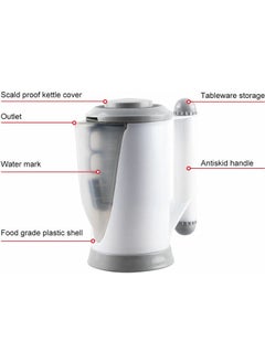 Generic 12v Travel Kettle & Utility Set 700ml, Low Wattage  In Car, Van, Plug and Play 2 Cups, Fork, Spoon and Strainer.  - Image 4