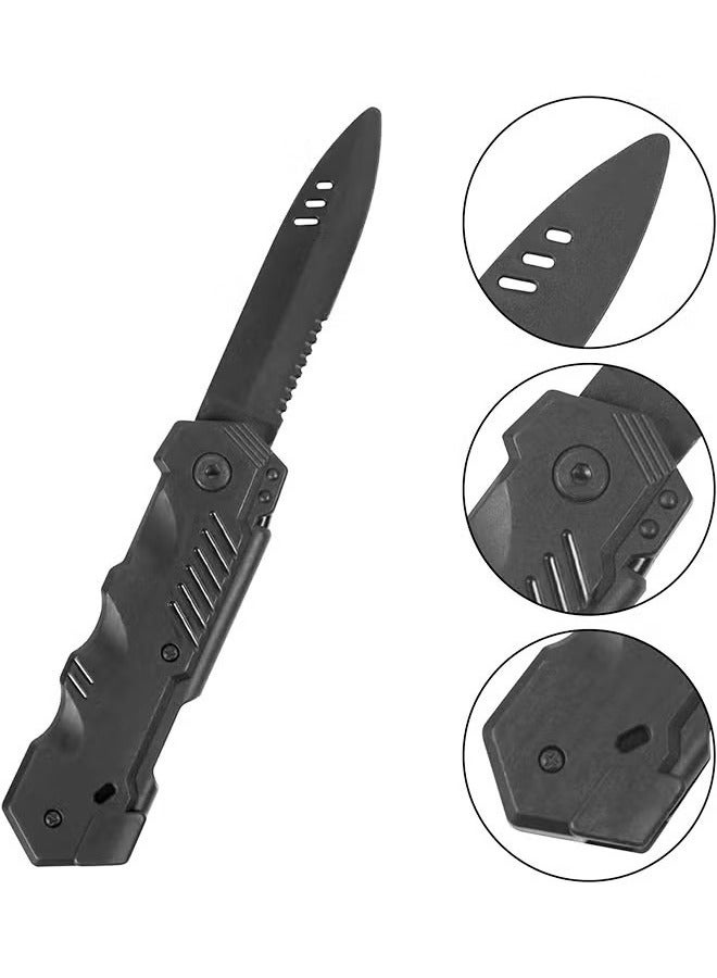 Realfrog 2-Piece Retractable Fake Knife Prop, Trick Gadget Magic Toy Disappearing Dagger, Plastic Prop Dagger for Party Cosplay  - Image 2