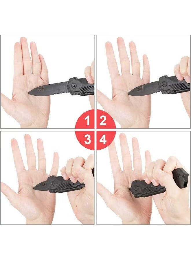 Realfrog 2-Piece Retractable Fake Knife Prop, Trick Gadget Magic Toy Disappearing Dagger, Plastic Prop Dagger for Party Cosplay  - Image 5