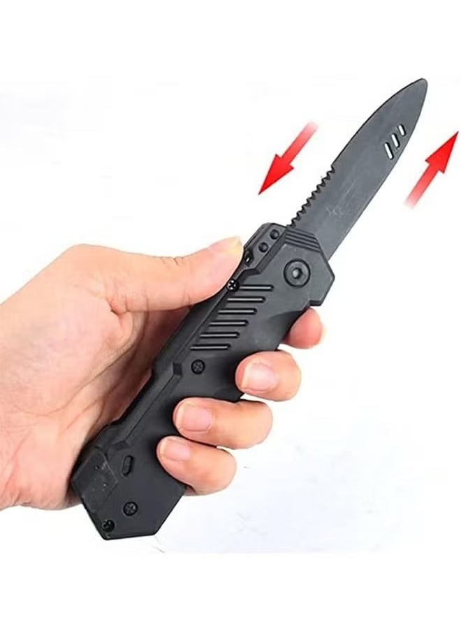 Realfrog 2-Piece Retractable Fake Knife Prop, Trick Gadget Magic Toy Disappearing Dagger, Plastic Prop Dagger for Party Cosplay  - Image 4