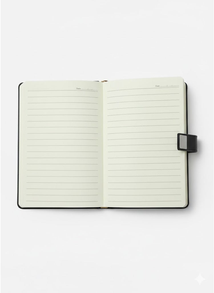 كشكول تخطيط منظم بأوراق مسطرة مقاس. (A5 ) 120ورقة - 15 × 21 سم - قلم معدني شيك (هدية قيمة ) - Image 3