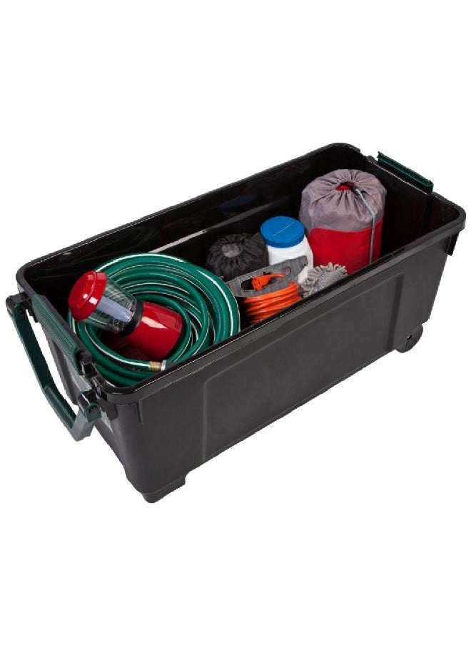 IRIS - Remington Heavy Duty Store-It-All Rolling Storage Trunk Black 169 Quart 296003 - Image 1