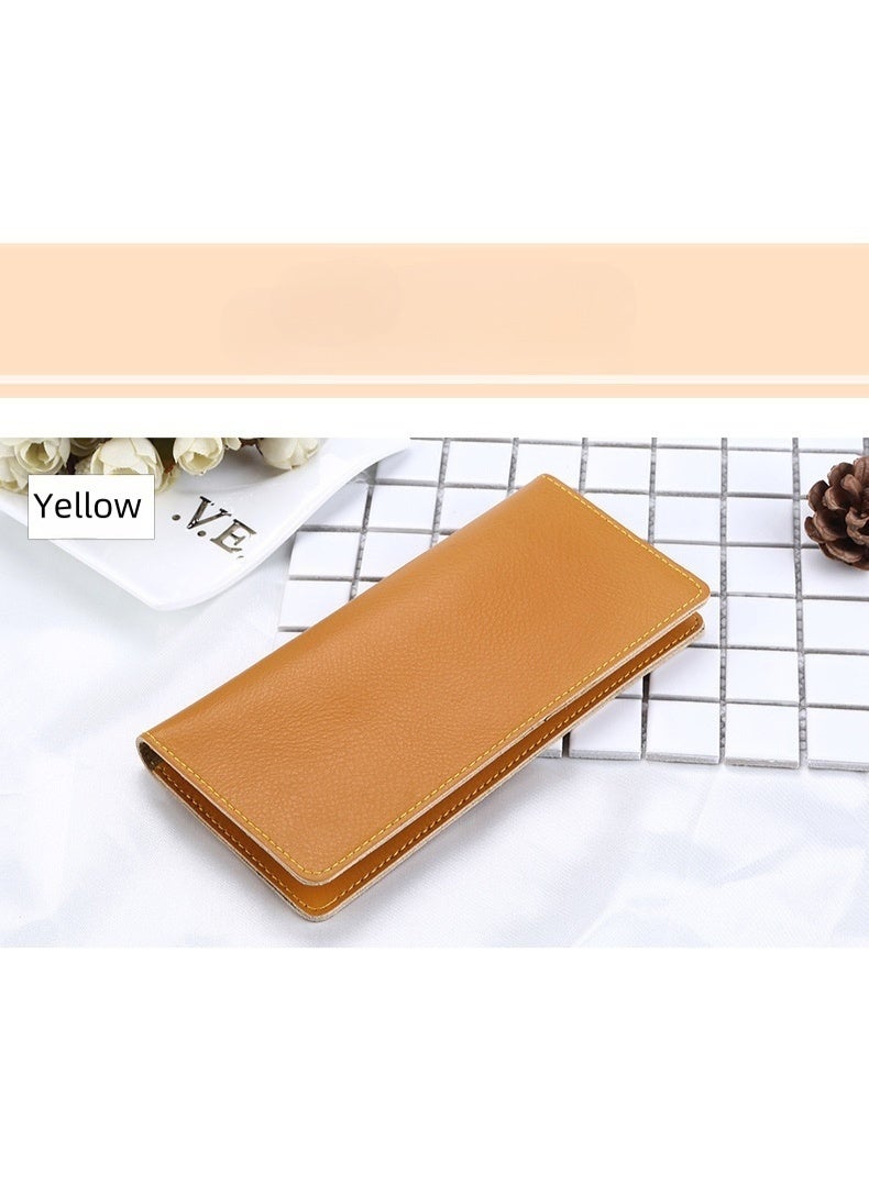 Genuine Leather Wallet, Cowhide Wallet, Premium Leather Checkbook Cover, Classic Design, Slim And Durable - Perfect For Personal And Business Checks, Suitable For Men And Women, Brown  - Image 2