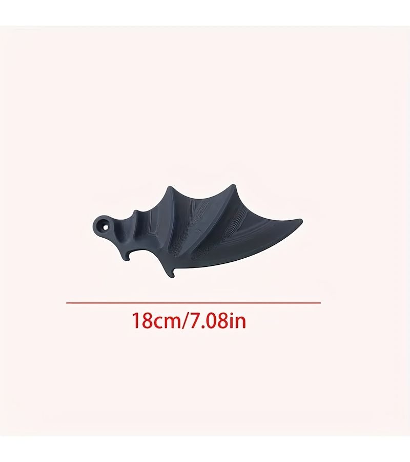 Black Set of 2 Batwing License Plate Frames Sturdy Plastic Horror Car Decor - Image 2
