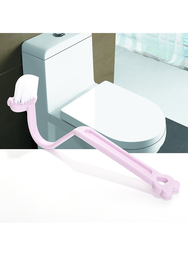 NIBEMINENT Curved Handle Toilet Cleaning Brush Light Purple 21x4cm - Image 2