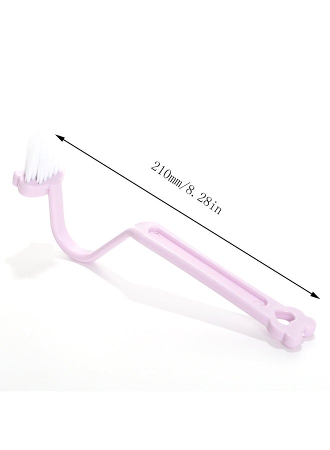 NIBEMINENT Curved Handle Toilet Cleaning Brush Light Purple 21x4cm - Image 4