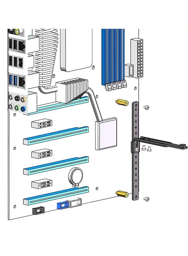Gpu Stand With A Nubber Pad Compatible With ATX/E-ATX MB And Adjustable Height  - Image 2