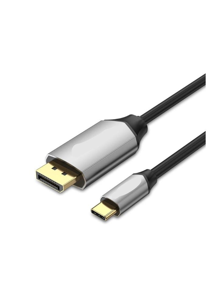 Vention USB-C to DisplayPort Cable 5FT, 4K@60Hz & 2K@165Hz/144Hz Support, Thunderbolt 3/4 Compatible, USB Type-C to DP 1.2v for MacBook, iPad, XPS, Galaxy 
