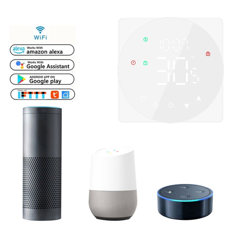 منظم الحرارة الذكي Tuya WiFi مع شاشة LCD تعمل باللمس 5A لجهاز غلاية المياه/الغاز قابل للبرمجة الأسبوعية مع التحكم عن بعد عبر التطبيق - Image 3