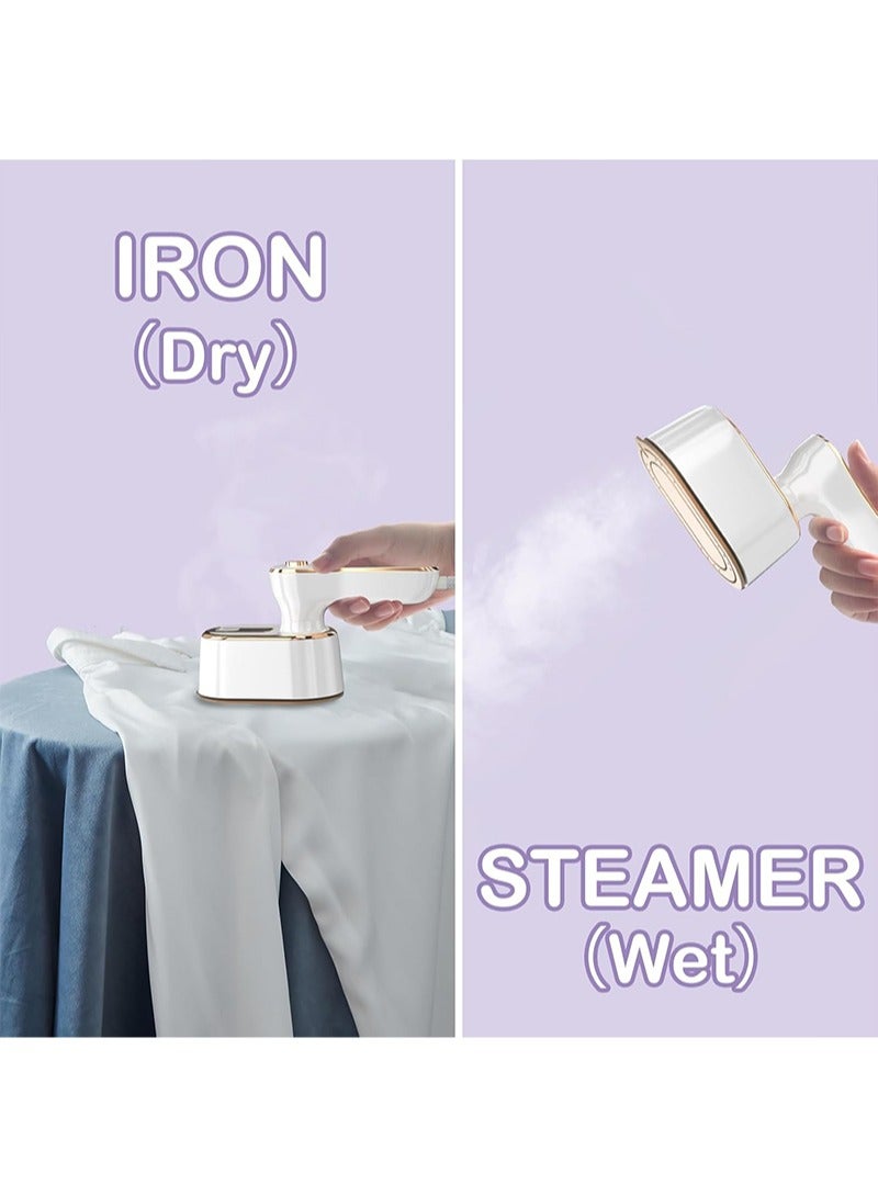 Topyich Iron Steamer - 1000W High-Power Portable Iron, Fast Heat-Up Iron Steamer for Clothes with Wet Dry Use Home Travel Dorm (White) - Image 5