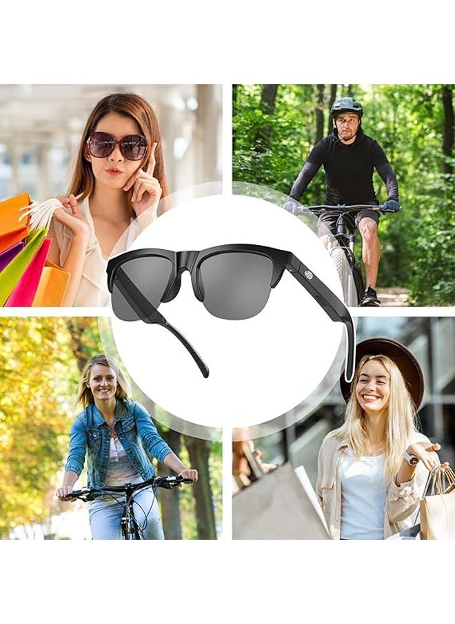 General - Men's audio sunglasses, smart glasses, smart polarized sunglasses, wireless sunglasses with voice control, UV protection sunglasses with microphone and speaker - Image 1