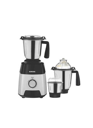 Borosil Silverline Mixer Grinder, for Wet/Dry Mixing & Grinding, 750 Watts, 3 Stainless Steel Jars (400 ml Chutney Jar, 1.5 L Blending Jar, 1.2 L Dry/Wet Grinding Jar), Mixie for Kitchen - pzsku/ZE39E17E091CF486888DAZ/45/1743768180/a49fed09-90f3-4167-9912-537ea334b3a8