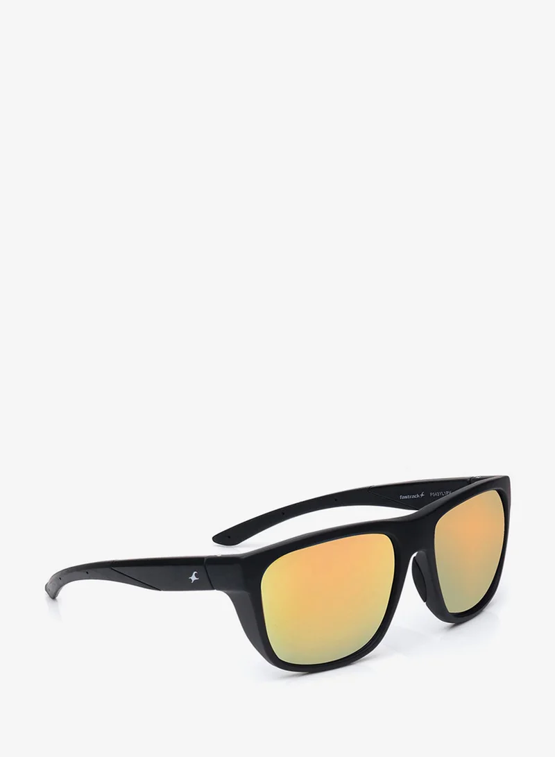 Fastrack Polarized Sunglasses Black Frame Smoke Mirror Lens 60mm  - P543YL1PV