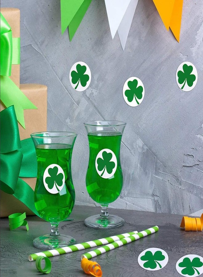 Hrnsnails 500Pcs St Patricks Day Clover Stickers Roll - Green Clover Shape Self-Adhesive Sealing Stickers, 1.5inch Waterproof Decals for St Patricks Day Party Envelope Scrapbook Decor - Image 4