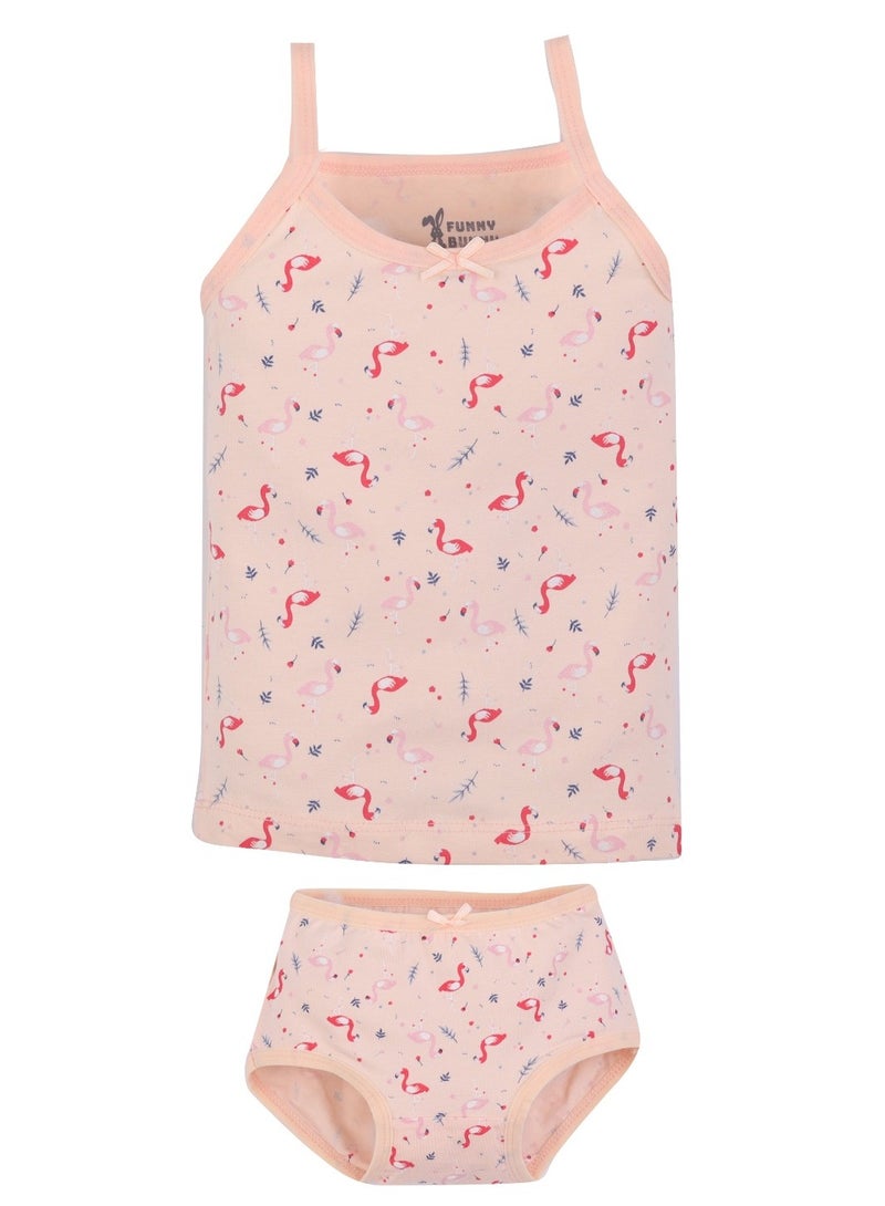 فاني باني باك يحتوي علي 2 طقم داخلي بناتي توب حمالة رفيعة و اندروير بريف - Image 4