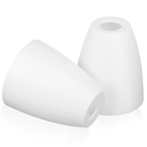 Uonlytech Plastic Lampshade Set of 2 for Desk Lamp E14 Base Small Table Lamp Shade Replacement 452X393X196 Inch for Home Office Hotel Use - Image 1