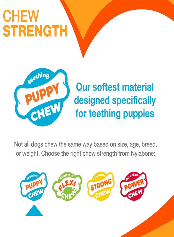 Nylabone Ring Bone Chew Toy for Puppies, Puppy Teething Toys, Puppy Enrichment Toys, Chicken Flavor, X-Small Dogs - Up to 15 lbs, 1 Count - Image 5