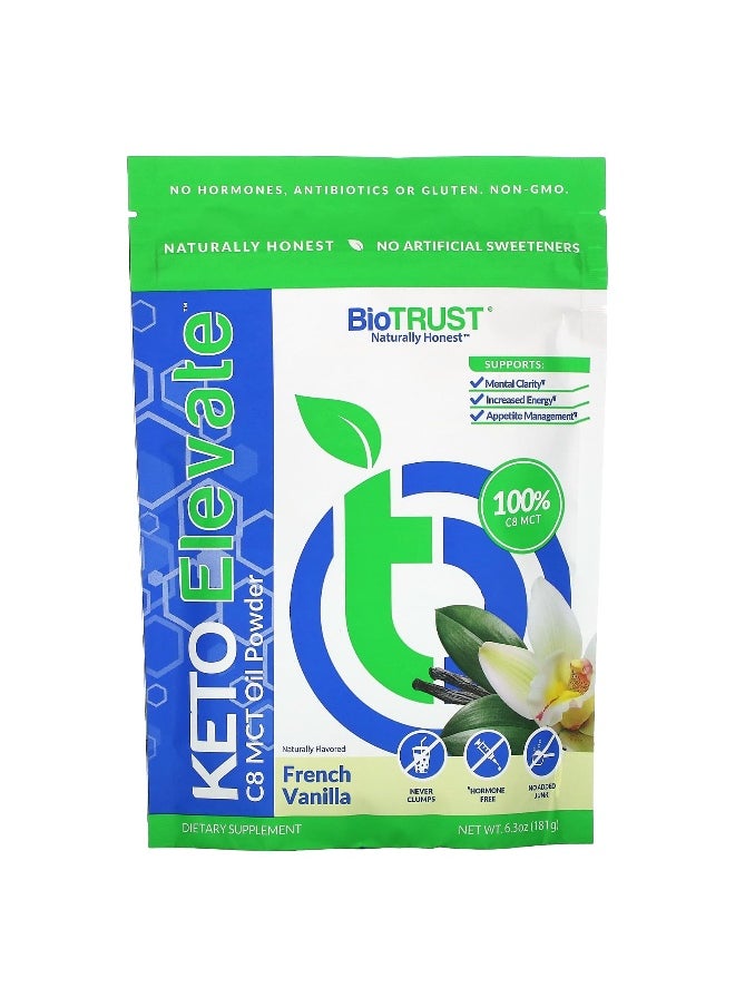 BioTrust BioTRUST, Keto Elevate, C8 MCT Oil Powder, French Vanilla, 6.3 oz (181 g)  - Image 1