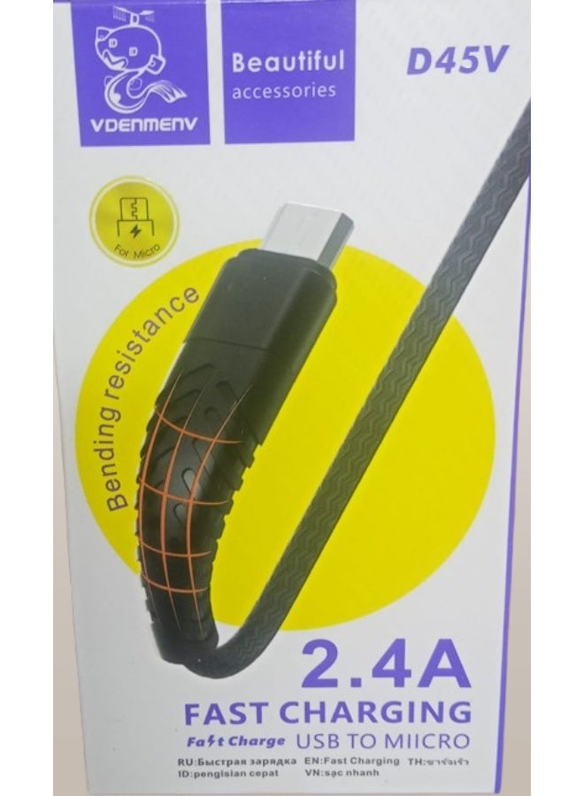 VDenmenV 2.4A Fast Charging USB x Micro Cable - Image 3