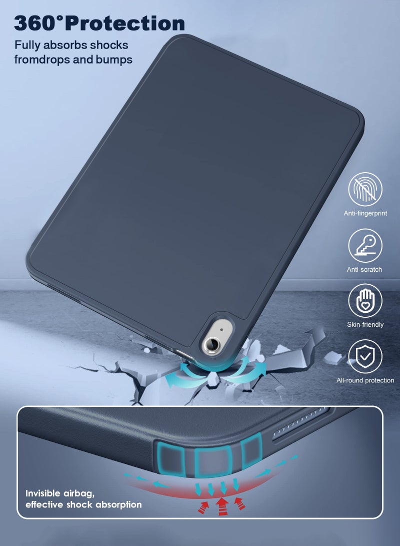 Case for iPad (A16) 11th 11 inch 2025 Gen iPad 11 Case/Case for iPad 10th Generation 10.9 Inch 2022 Built-in Pencil Holder Flexible Back Cover,Trifold Stand, Auto Sleep Wake Rebound Series for iPad 2022 Model A2696 A2757 A2777 10th Gen 10.9 Inch/iPad 11th Gen 11" 2025 A3354, A3355, A3356 - Image 3