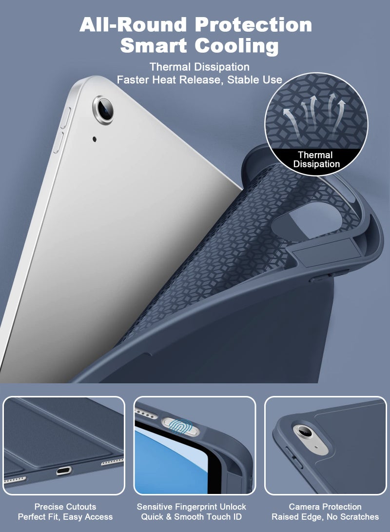 Case for iPad (A16) 11th 11 inch 2025 Gen iPad 11 Case/Case for iPad 10th Generation 10.9 Inch 2022 Built-in Pencil Holder Flexible Back Cover,Trifold Stand, Auto Sleep Wake Rebound Series for iPad 2022 Model A2696 A2757 A2777 10th Gen 10.9 Inch/iPad 11th Gen 11" 2025 A3354, A3355, A3356 - Image 4