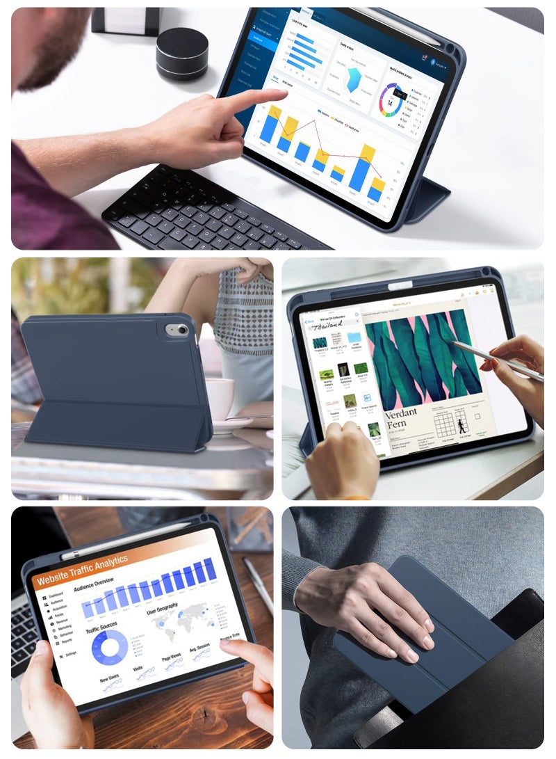 Case for iPad (A16) 11th 11 inch 2025 Gen iPad 11 Case/Case for iPad 10th Generation 10.9 Inch 2022 Built-in Pencil Holder Flexible Back Cover,Trifold Stand, Auto Sleep Wake Rebound Series for iPad 2022 Model A2696 A2757 A2777 10th Gen 10.9 Inch/iPad 11th Gen 11" 2025 A3354, A3355, A3356 - Image 5