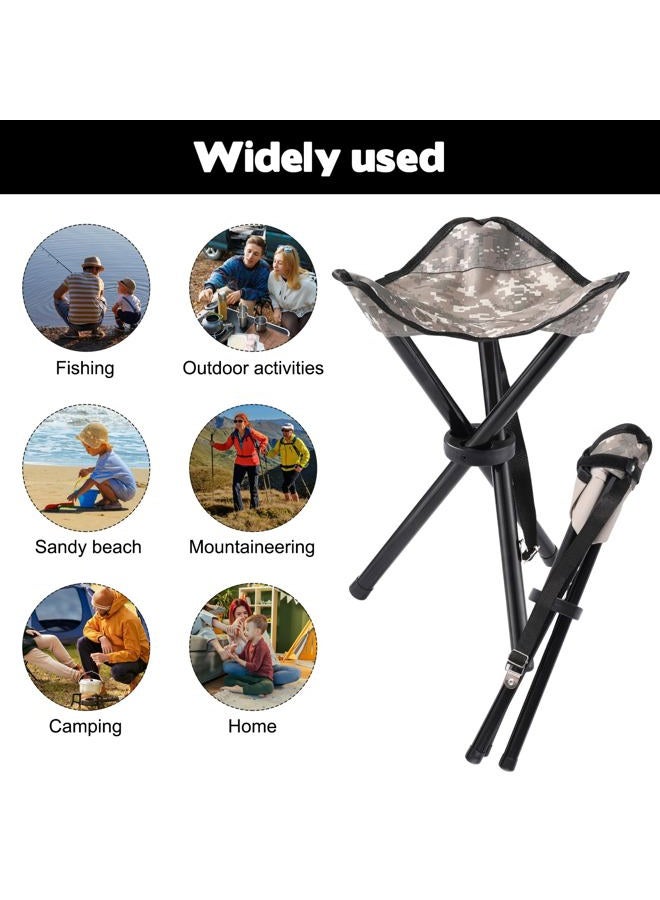 CebraBounze Travel Folding Camping Stool, 14.6 inches Lightweight Outdoor Tripod Chair and Maximum weight 260 lbs Portable Party Chair Fishing Chairs Seat for Camp Hiking Beach Garden and Painting (Camouflage) - Image 4
