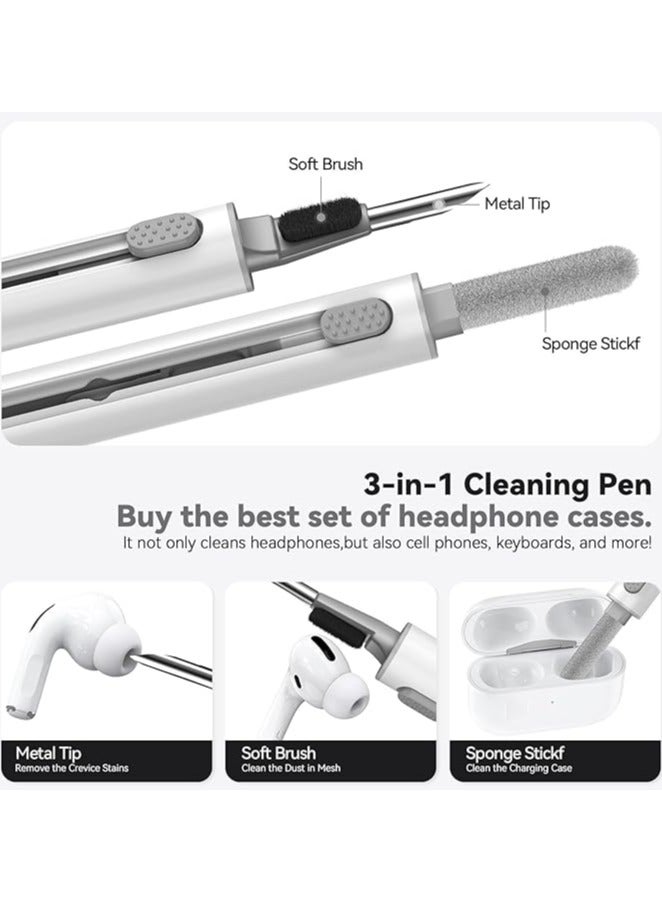 دكينج مناسب لسماعات AirPods Pro 3 مع غطاء واقٍ قابل للقفل، غطاء شفاف من TPU/PC لسماعات AirPods Pro 3 مع مجموعة تنظيف وسلسلة مفاتيح. شفاف - Image 2