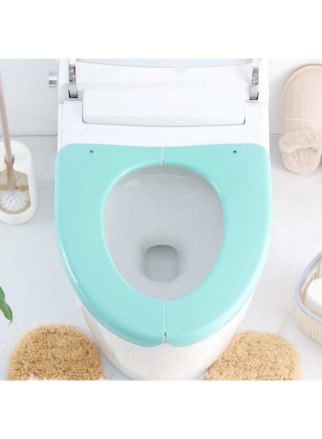 HEALLILY Folding Toilet Pad for Home Travel Potty Seat Washable Folding Safe Pad Training Toilet Seat Cover Cushion for and Kids (Green) - Image 4