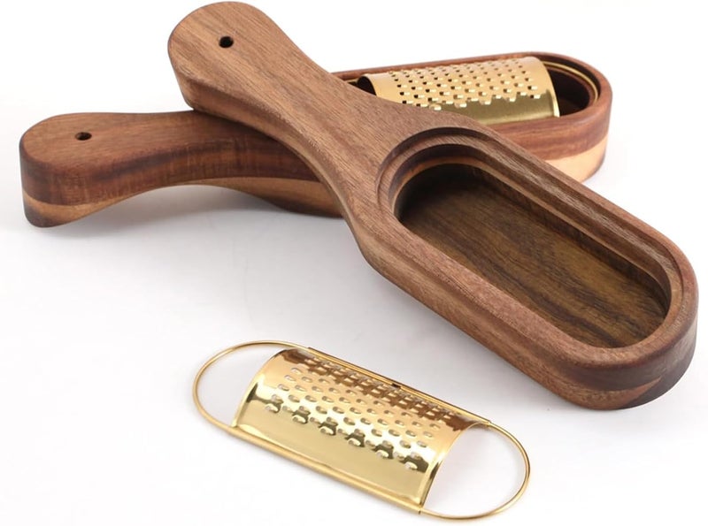 YelaJoy Box Cheese Grinder Grater with Wood Handle, Stainless Steel Cutter Kitchen Gadgets, Shredder Zester Grater for Lemon, Potato, Chocolate, Home, Restaurant, Camping Picnic - Image 1