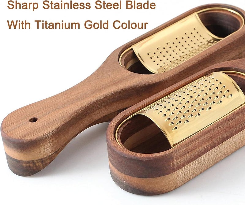YelaJoy Box Cheese Grinder Grater with Wood Handle, Stainless Steel Cutter Kitchen Gadgets, Shredder Zester Grater for Lemon, Potato, Chocolate, Home, Restaurant, Camping Picnic - Image 4