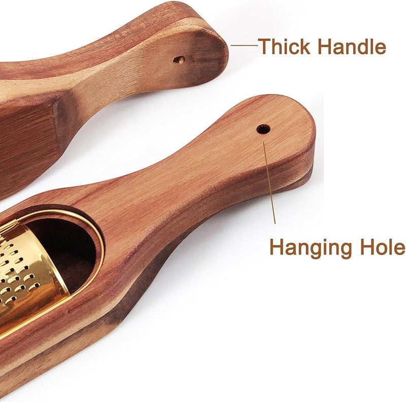 YelaJoy Box Cheese Grinder Grater with Wood Handle, Stainless Steel Cutter Kitchen Gadgets, Shredder Zester Grater for Lemon, Potato, Chocolate, Home, Restaurant, Camping Picnic - Image 3