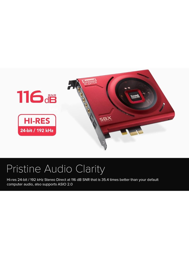 Creative Sound Blaster Z SE Internal PCI-e Gaming Sound Card and DAC, 24-bit / 192 kHz, 116 dB SNR, ASIO, 600Ω Headphones Amp, Mic EQ, Discrete 5.1 / Virtual 7.1, Supports Dolby Digital Live, DTS  - Image 4